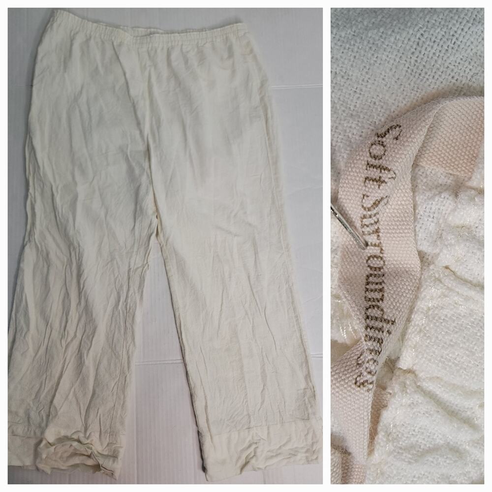 Soft Surroundings Pants Womens PXL Wide Leg Gauze Pull On Lagenlook